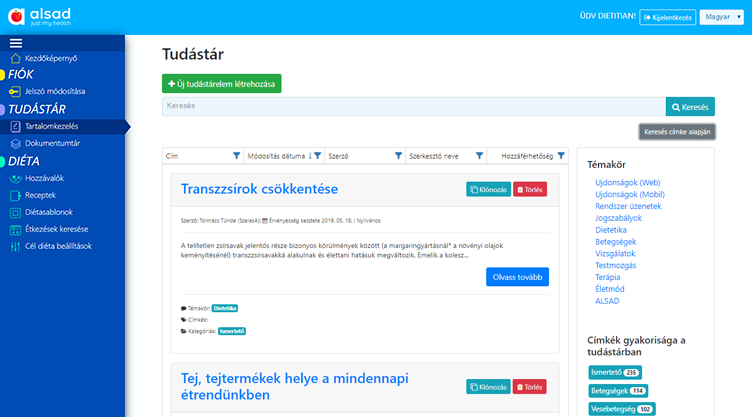 Tudástár tartalomfeltöltő Tudástár tartalomfeltöltő